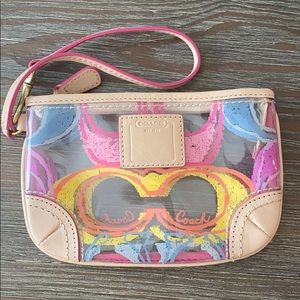 Clear Coach Wristlet